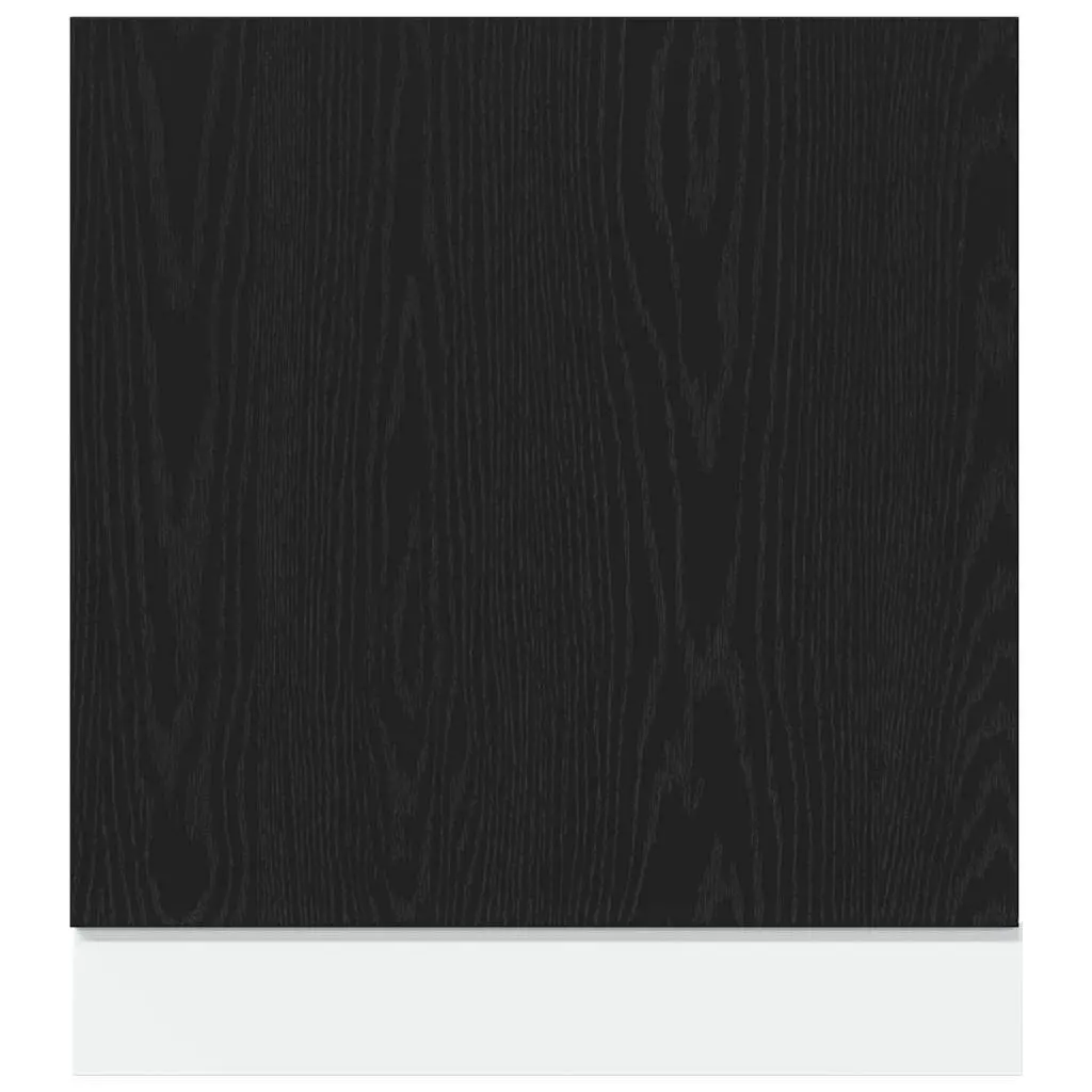 Dishwasher Panel Black Oak 60cm Engineered Wood