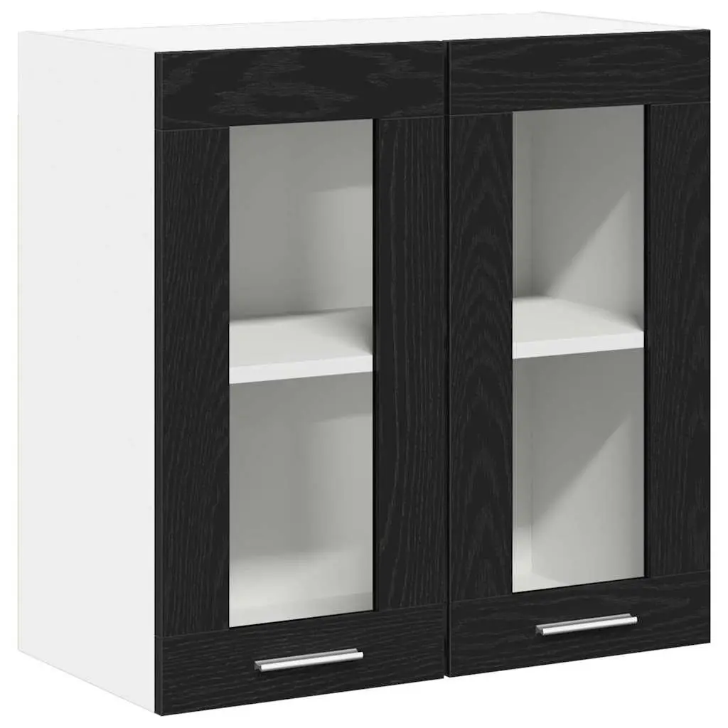Black Oak Hanging Kitchen Cabinet 60x31x60cm