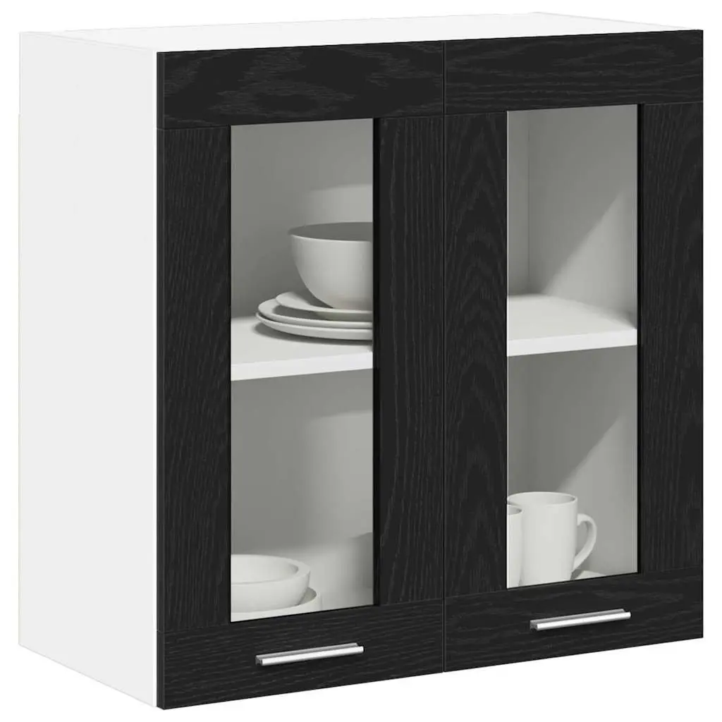 Black Oak Hanging Kitchen Cabinet 60x31x60cm