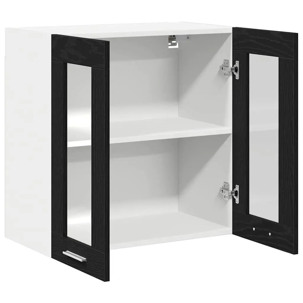 Black Oak Hanging Kitchen Cabinet 60x31x60cm