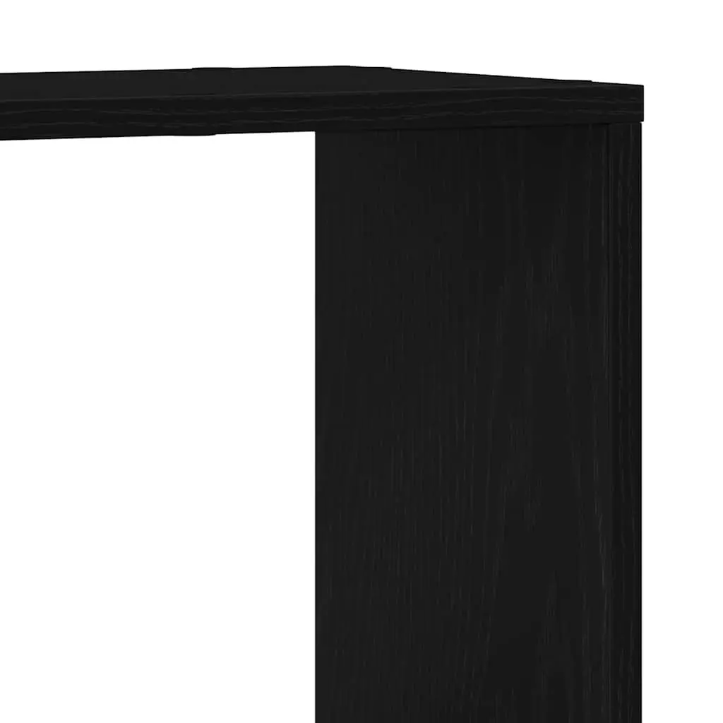 Wall-Mounted TV Cabinet Set Black Contemporary 100cm Engineered Wood Storage Shelves