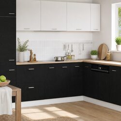 Black Oak Engineered Wood Bottom Kitchen Cabinet 60x46x81.5cm