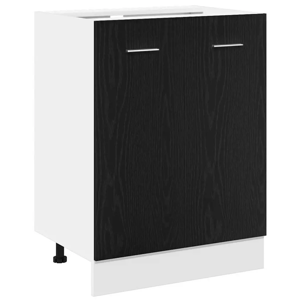 Black Oak Engineered Wood Bottom Kitchen Cabinet 60x46x81.5cm