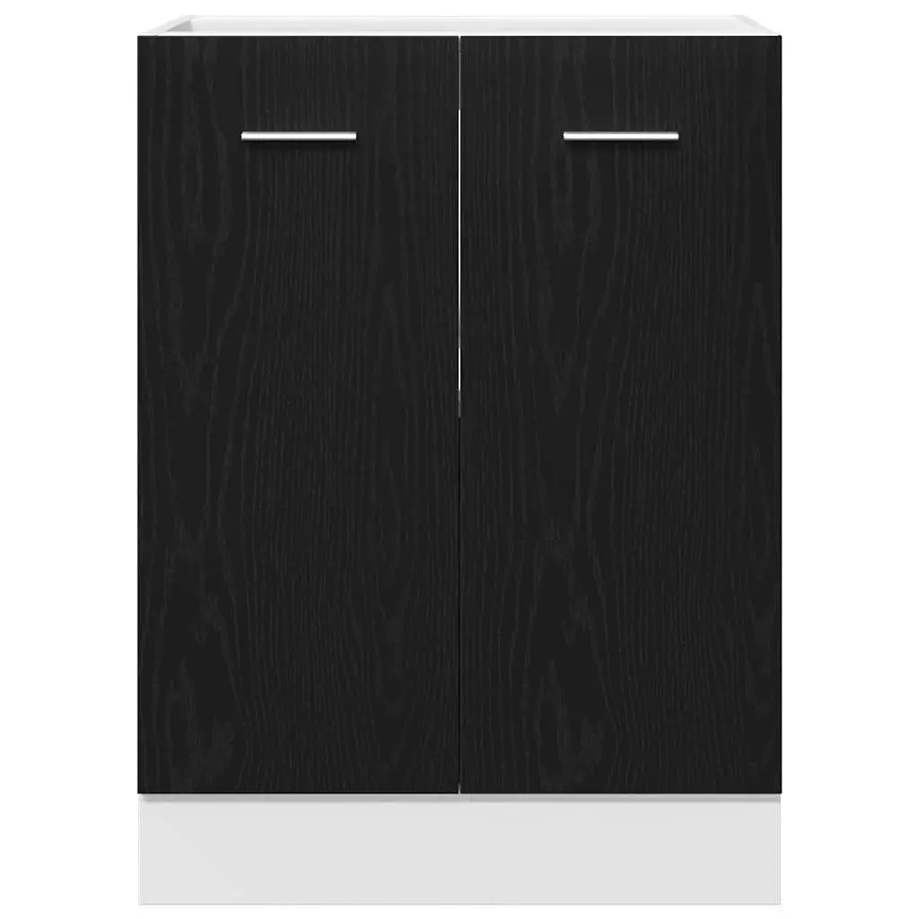 Black Oak Engineered Wood Bottom Kitchen Cabinet 60x46x81.5cm