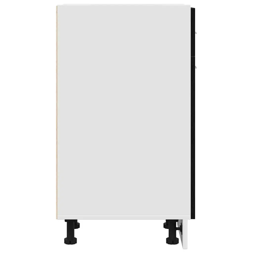 Kitchen Cabinet Hanging Storage Black Oak 30 x 46 x 81.5 cm Modern Design