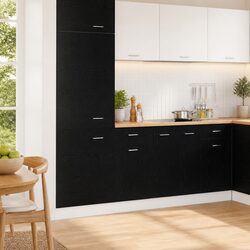 Modern Hanging Kitchen Cabinet in Black Oak