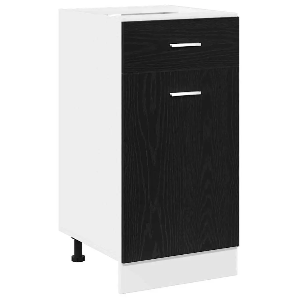 Hanging Kitchen Cabinet in Black Oak