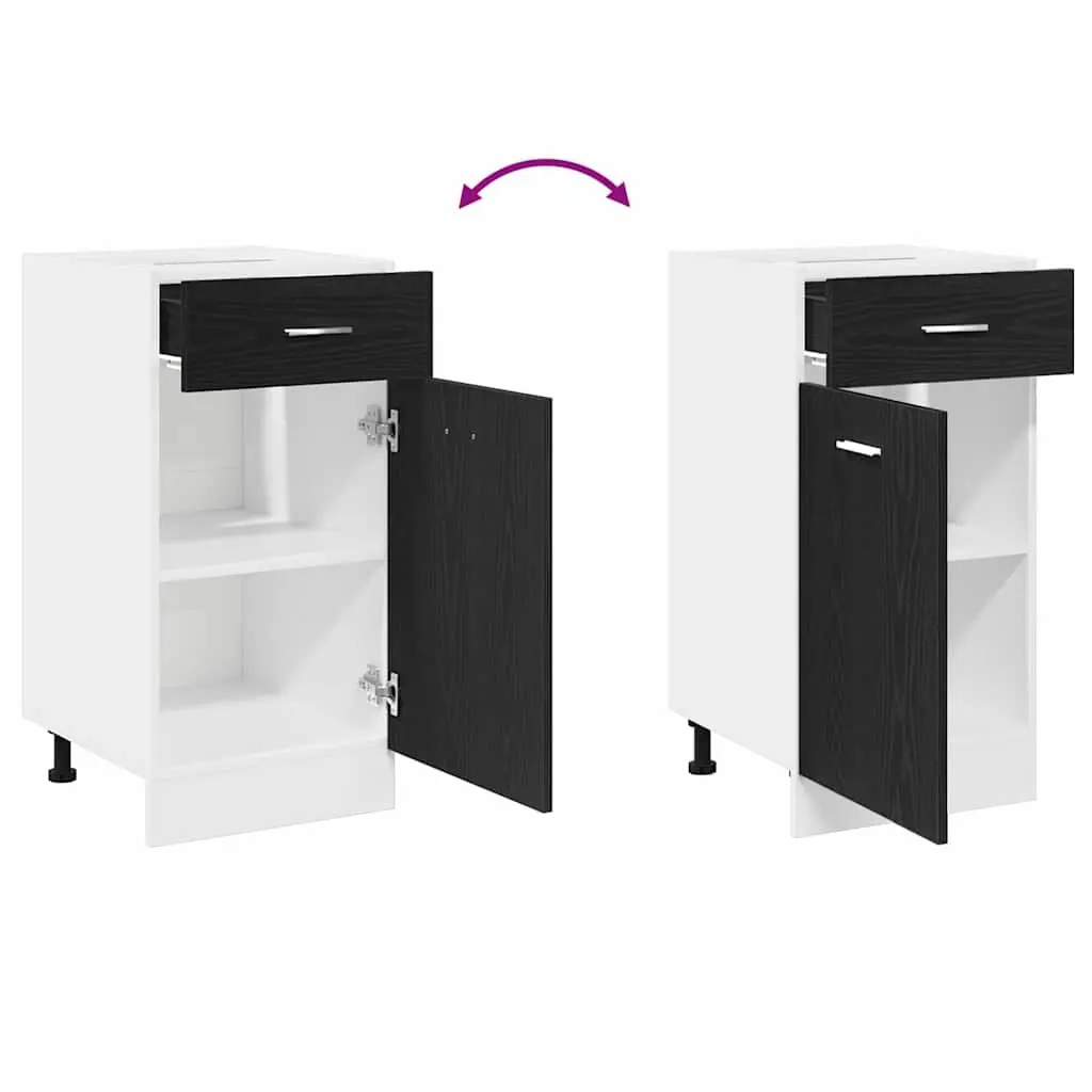 Hanging Kitchen Cabinet in Black Oak