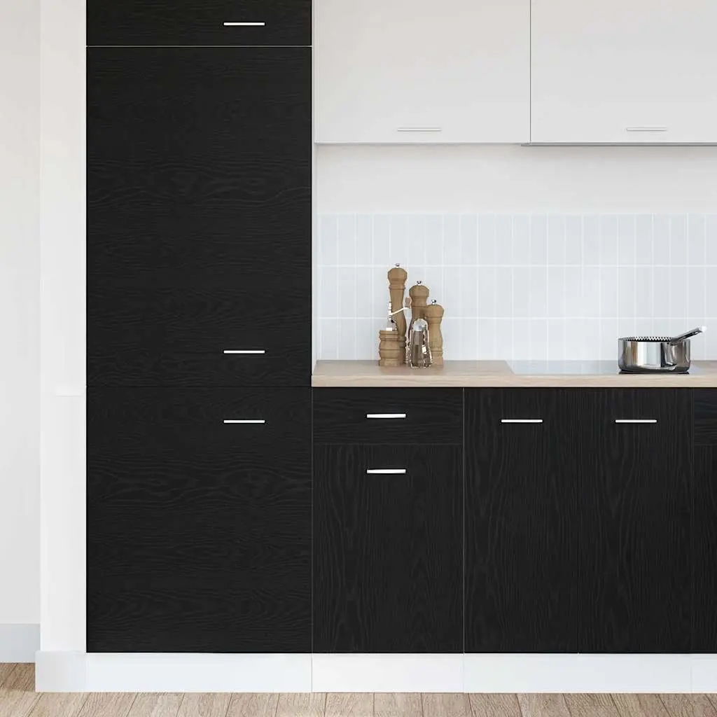 Hanging Kitchen Cabinet in Black Oak