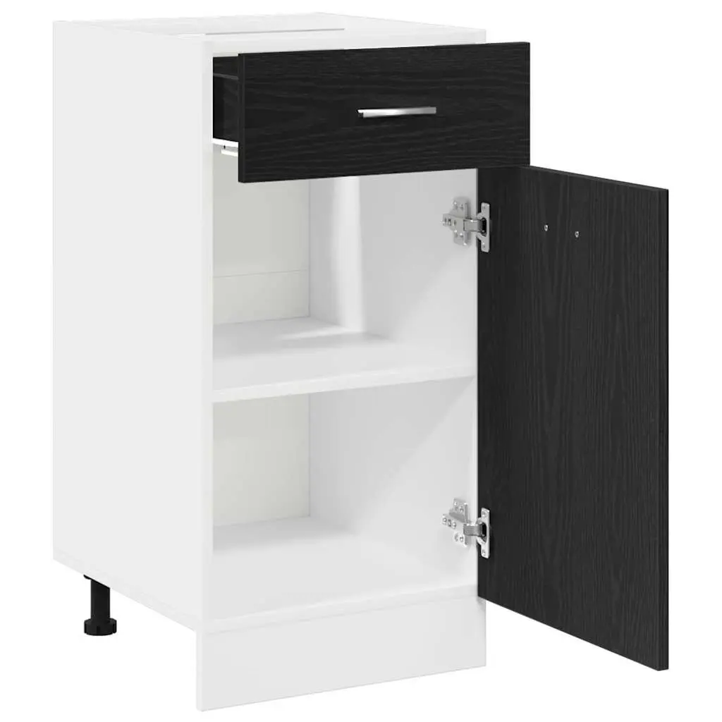 Hanging Kitchen Cabinet in Black Oak