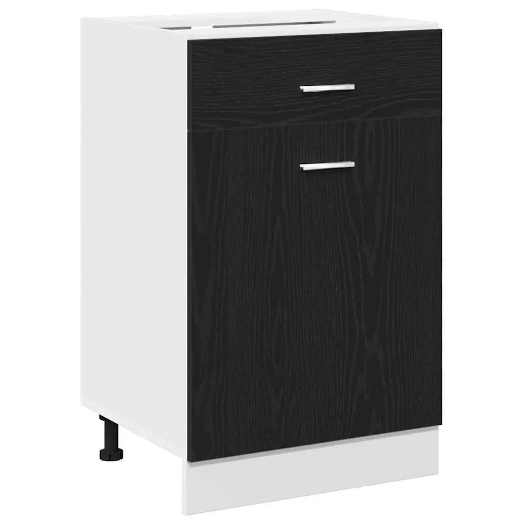 Black Oak Hanging Kitchen Cabinet for Storage