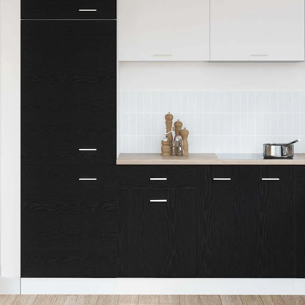 Black Oak Hanging Kitchen Cabinet for Storage