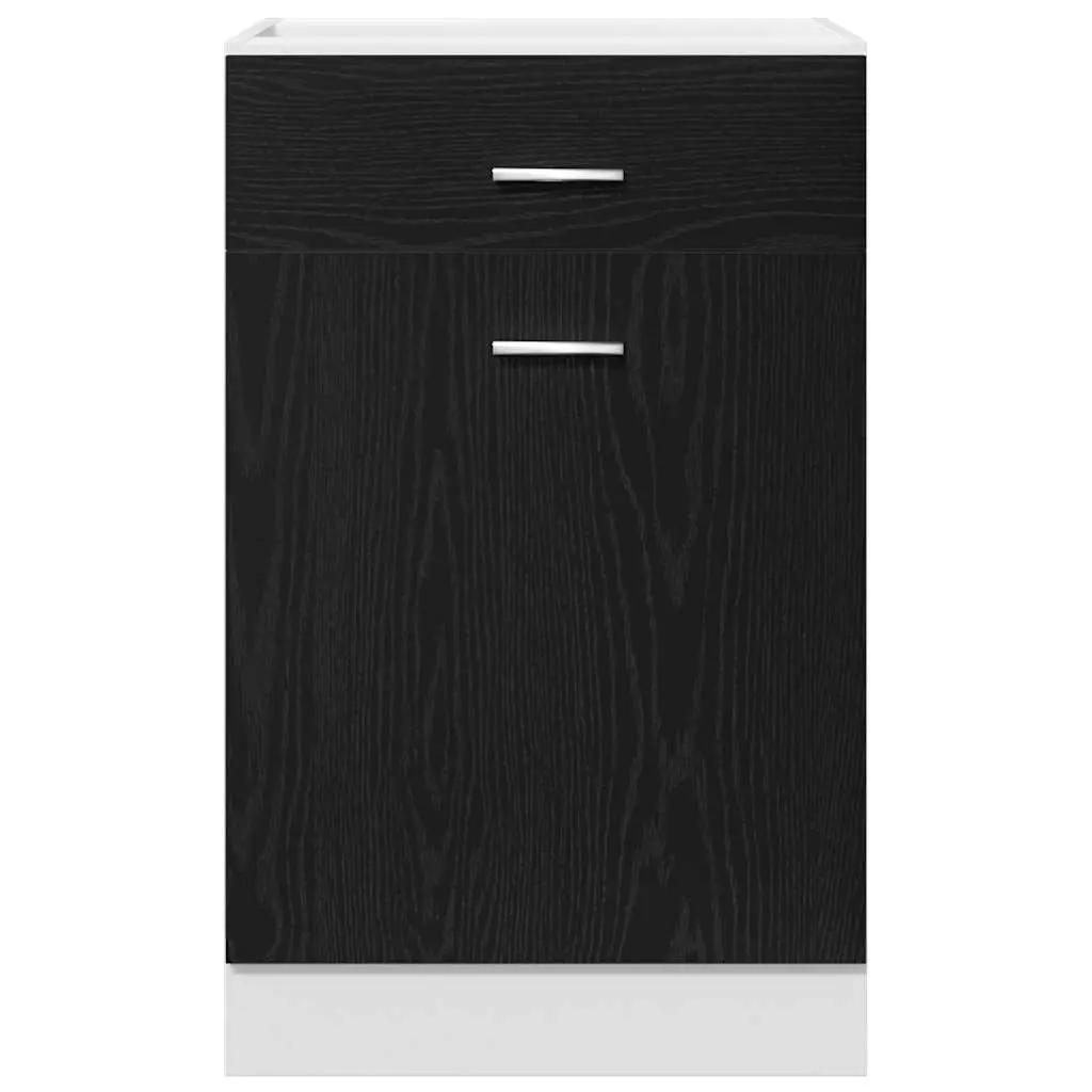 Black Oak Hanging Kitchen Cabinet for Storage