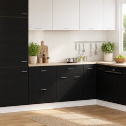 Black Oak Modern Hanging Kitchen Cabinet