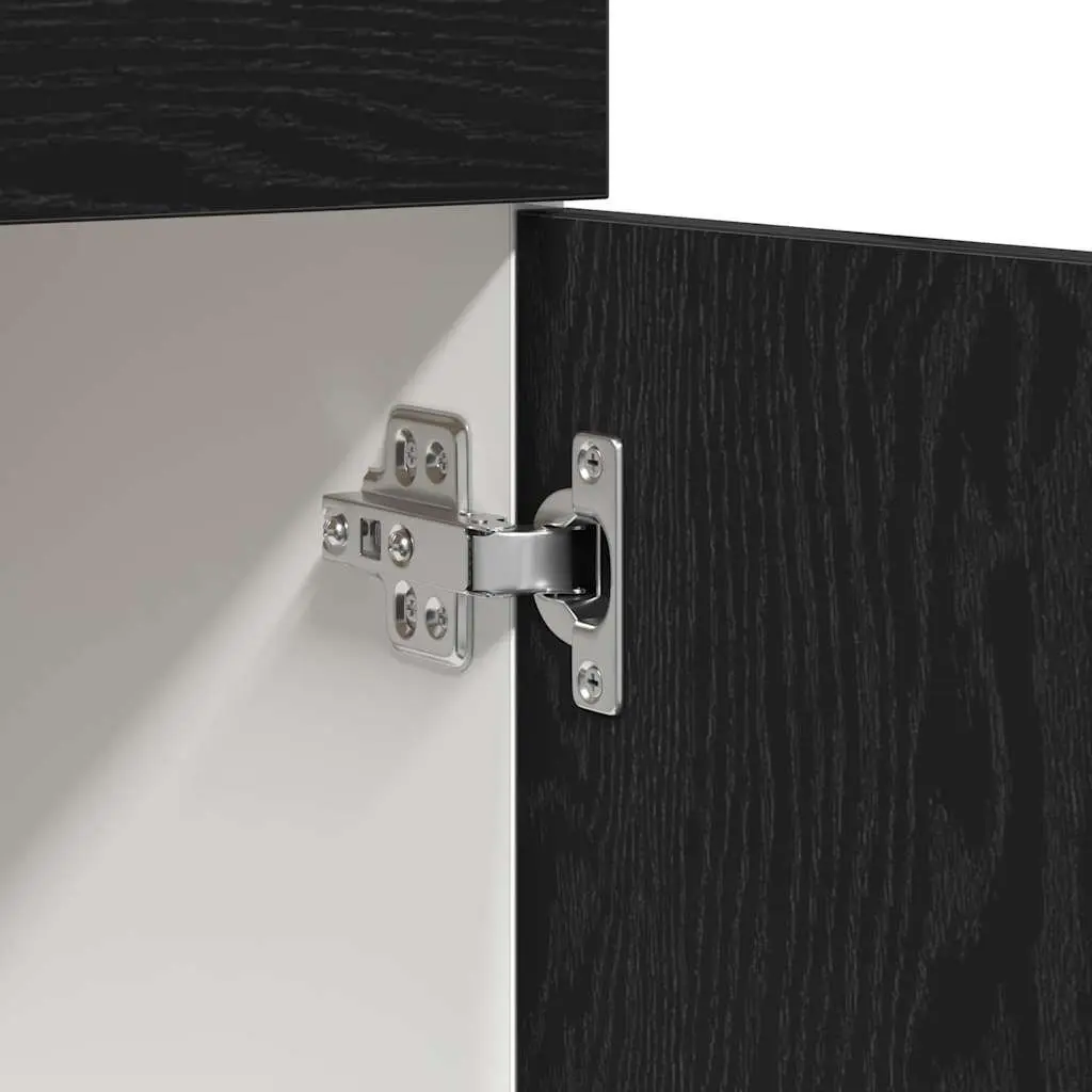 Black Oak Hanging Cabinet for Kitchen Storage