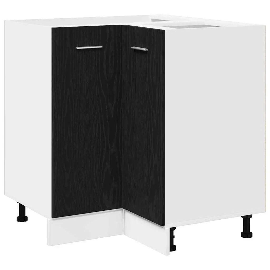 Hanging Kitchen Cabinet Black Oak Modern 75.5 x 75.5 x 80.5cm Engineered Wood