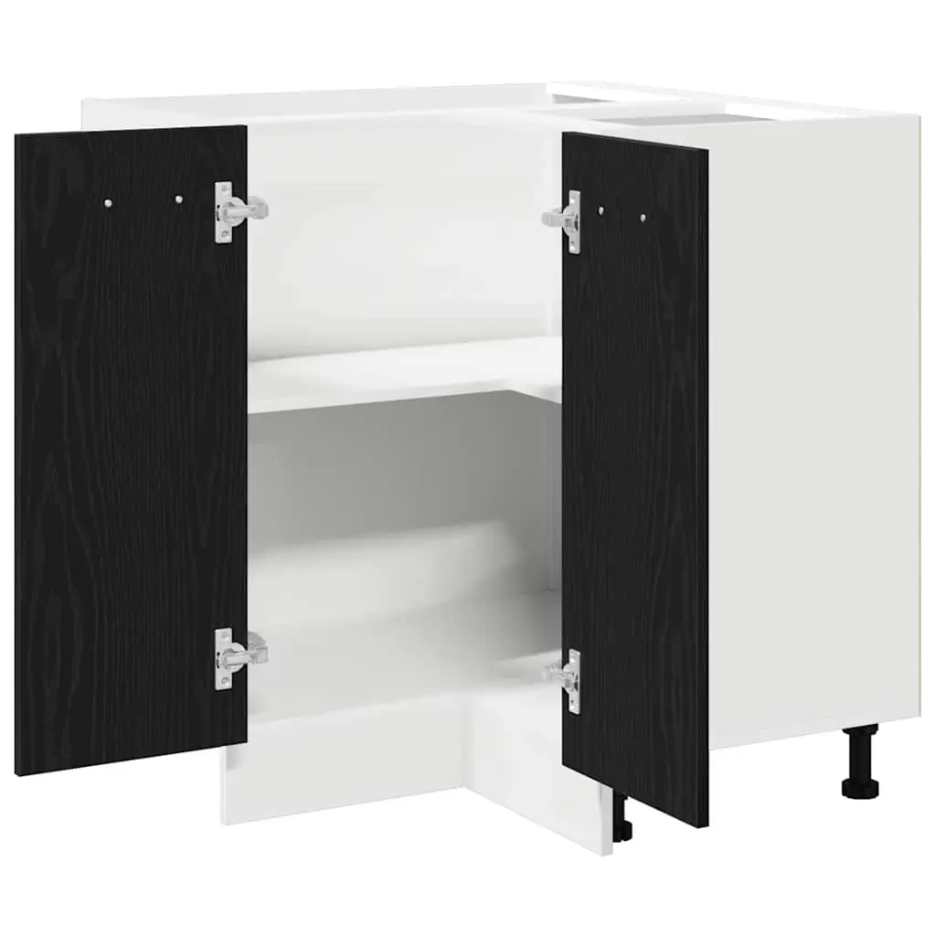 Hanging Kitchen Cabinet Black Oak Modern 75.5 x 75.5 x 80.5cm Engineered Wood