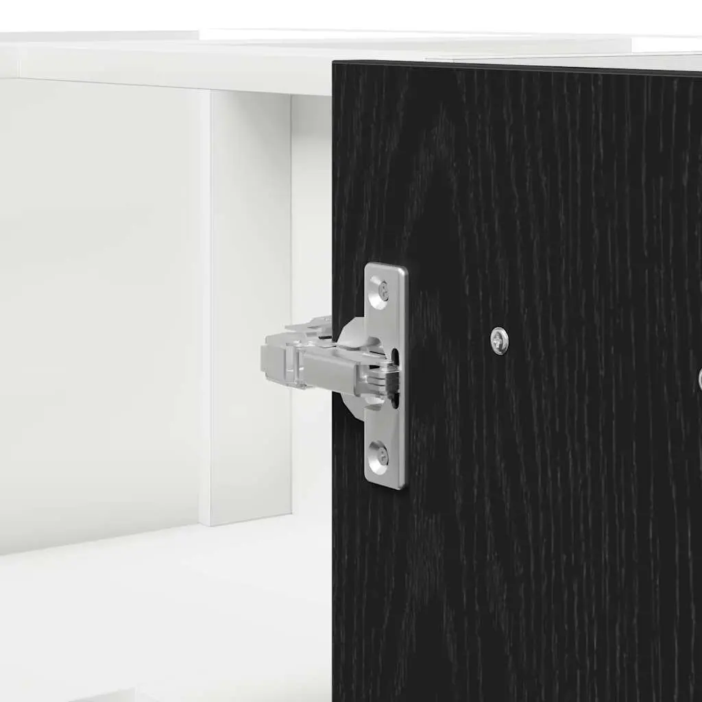 Hanging Kitchen Cabinet Black Oak Modern 75.5 x 75.5 x 80.5cm Engineered Wood