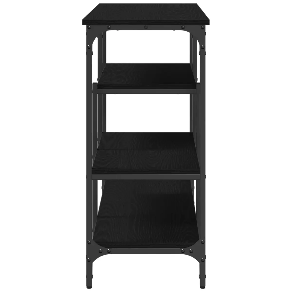Console Table Industrial Black 100x35x75cm Engineered Wood and Metal Frame