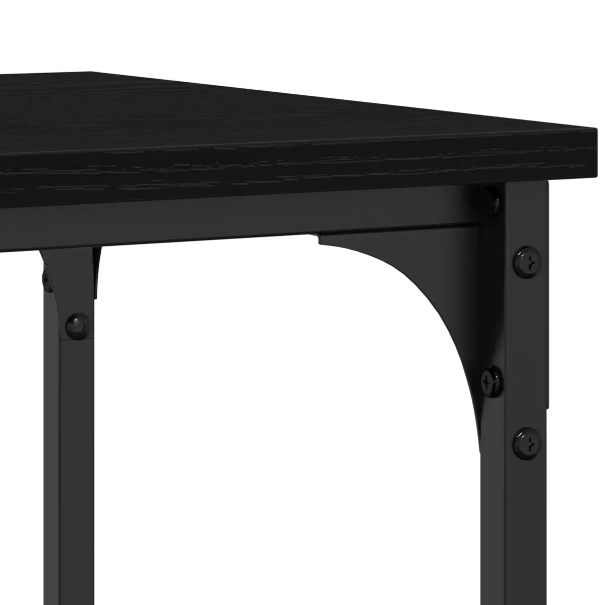 Console Table Industrial Black 100x35x75cm Engineered Wood and Metal Frame