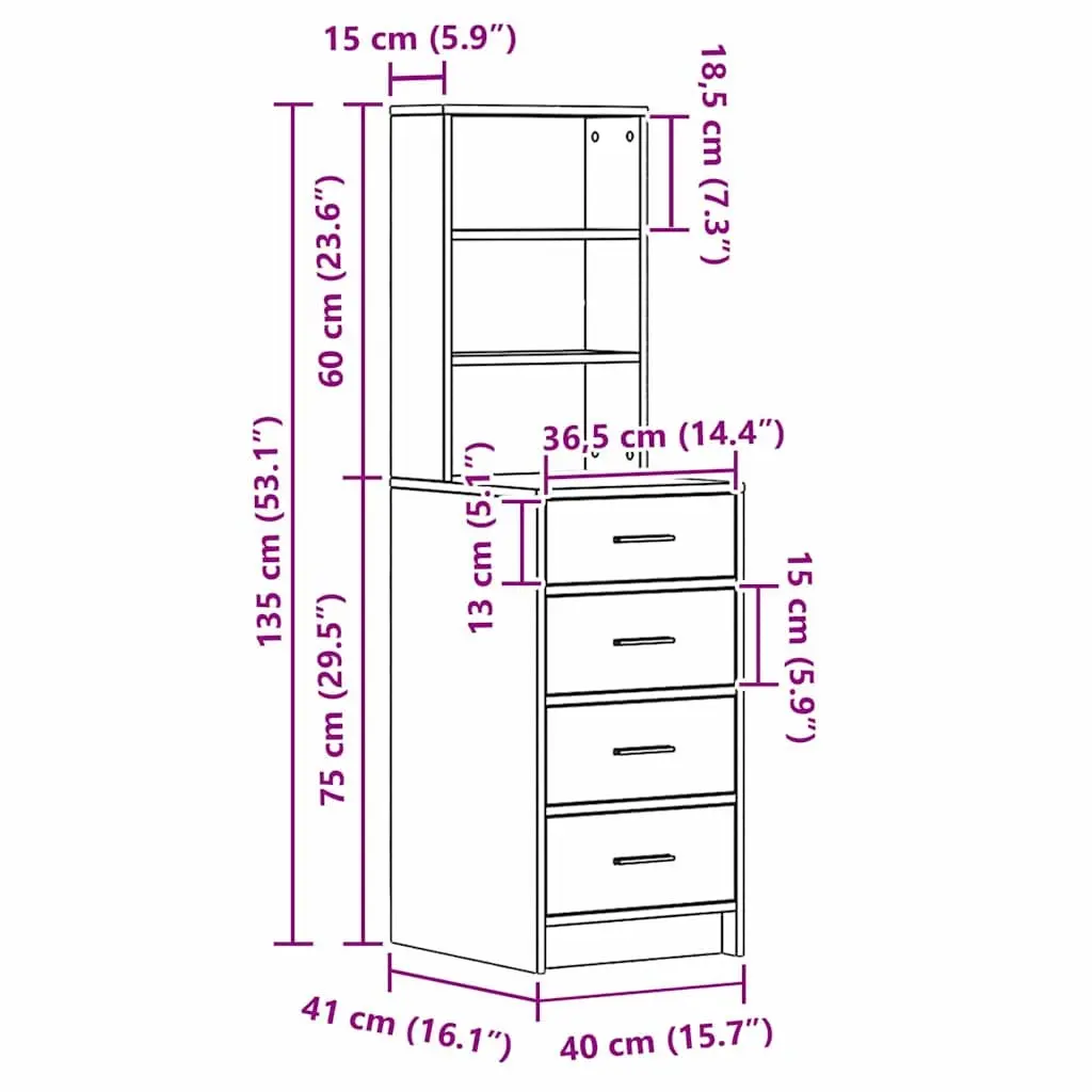 White Highboard Buffet for Dining Rooms