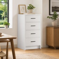 Contemporary White Sideboard with Drawers 40 x 41 x 75 cm