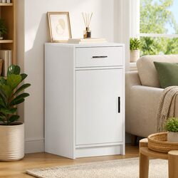 Charming White Sideboard with Drawer for Modern Spaces