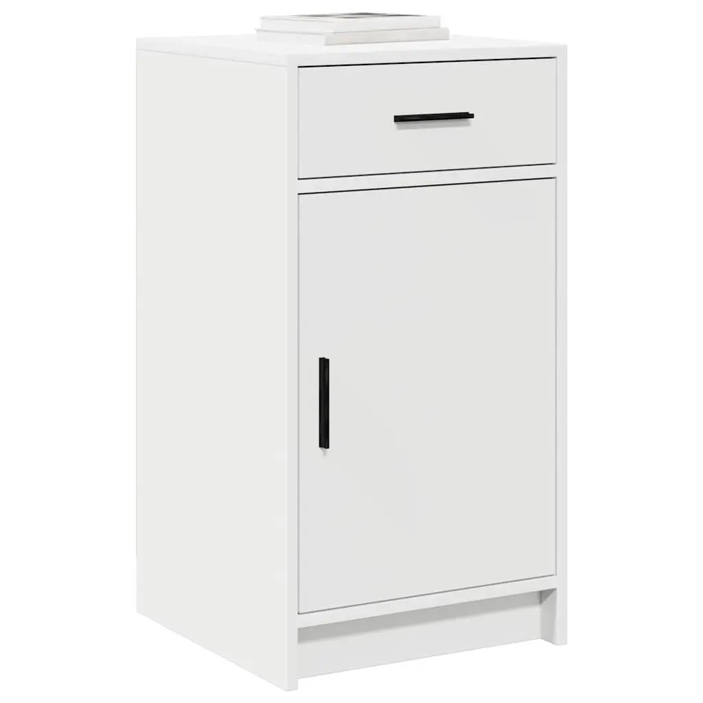 White Sideboard with Drawer Modern Storage Cabinet Living Room Buffet