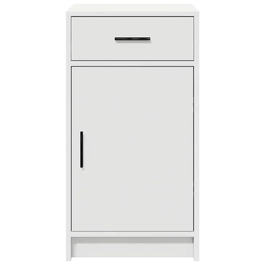 White Sideboard with Drawer Modern Storage Cabinet Living Room Buffet