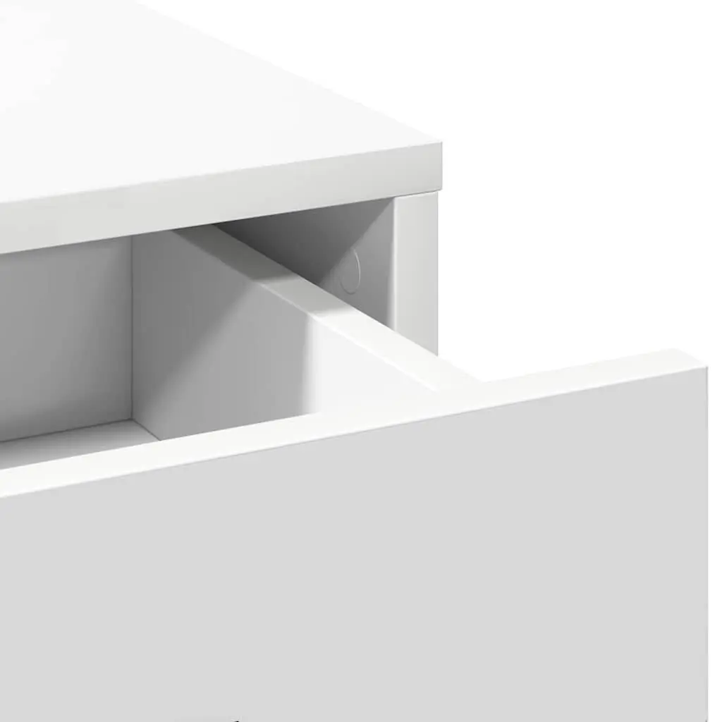 White Sideboard with Drawer Modern Storage Cabinet Living Room Buffet