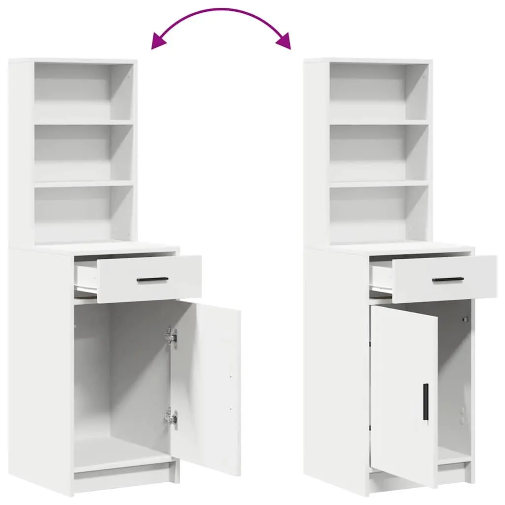 White Highboard Storage Cabinet 40 x 40.5 x 135cm