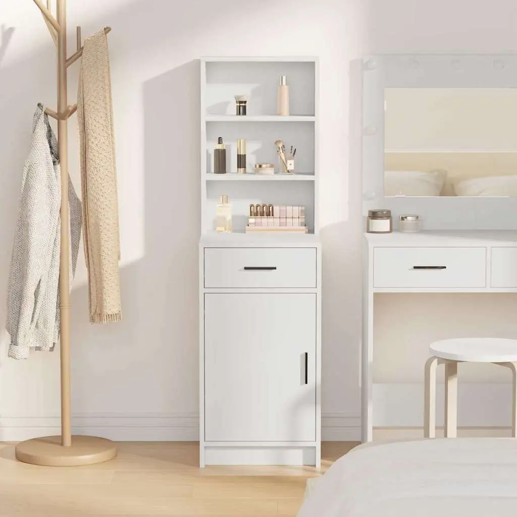 White Highboard Storage Cabinet 40 x 40.5 x 135cm