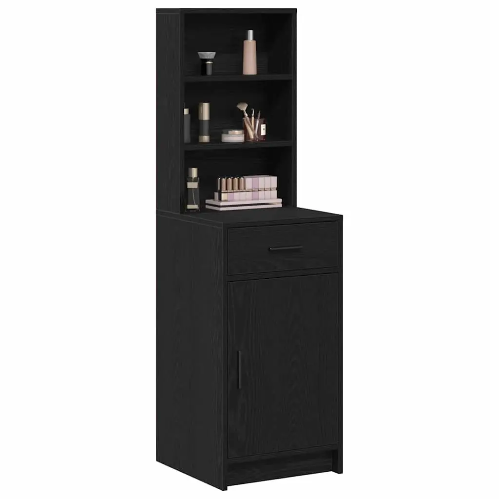 Highboard Storage Cabinet in Black Oak