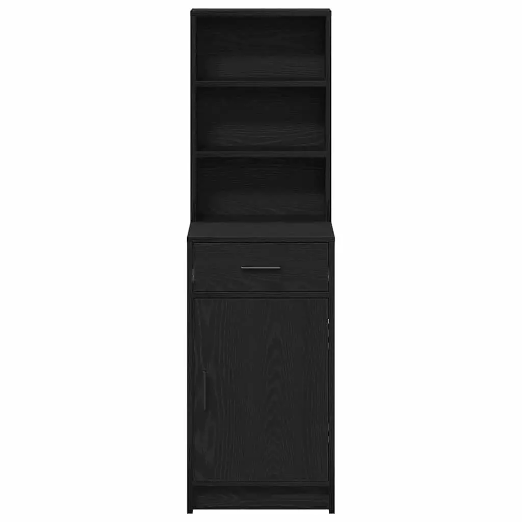 Highboard Storage Cabinet in Black Oak