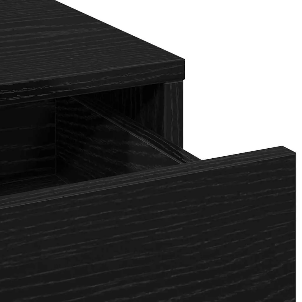 Highboard Storage Cabinet in Black Oak