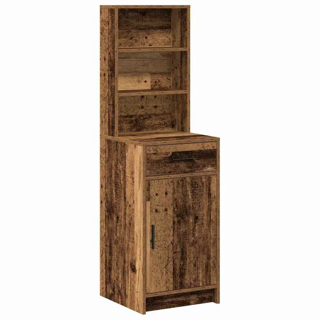 Highboard Storage Cabinet in Brown Engineered Wood
