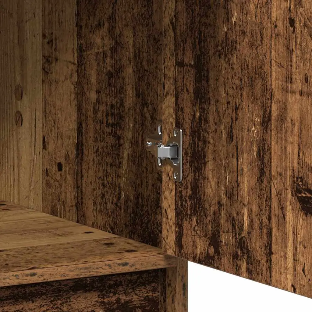 Highboard Storage Cabinet in Brown Engineered Wood