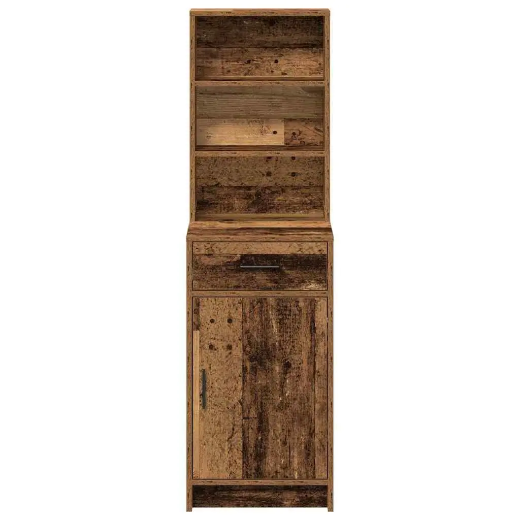 Highboard Storage Cabinet in Brown Engineered Wood