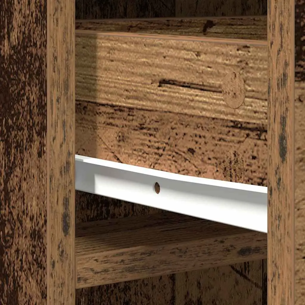 Highboard Storage Cabinet in Brown Engineered Wood