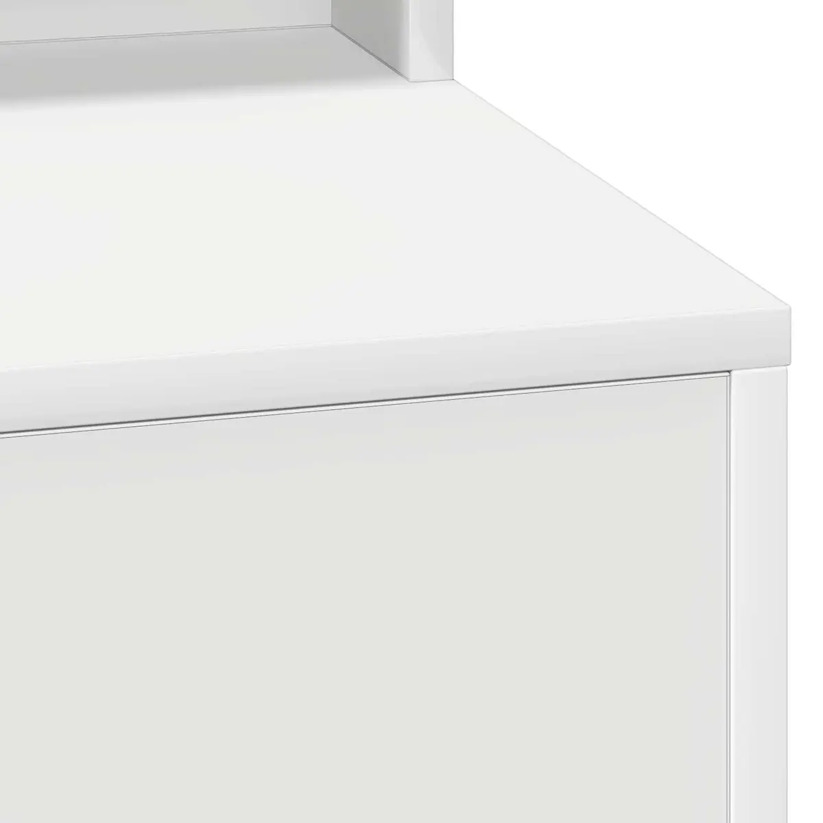 Dressing Table White 78.5 x 41 x 135 cm Engineered Wood Modern Vanity with Integrated Mirror and LED Lights
