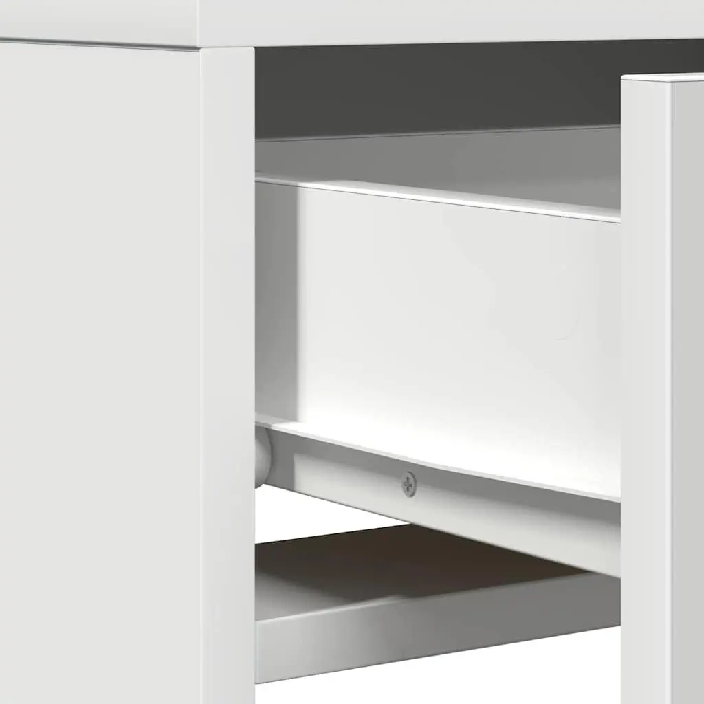 White Dressing Table with LED Mirror and Storage