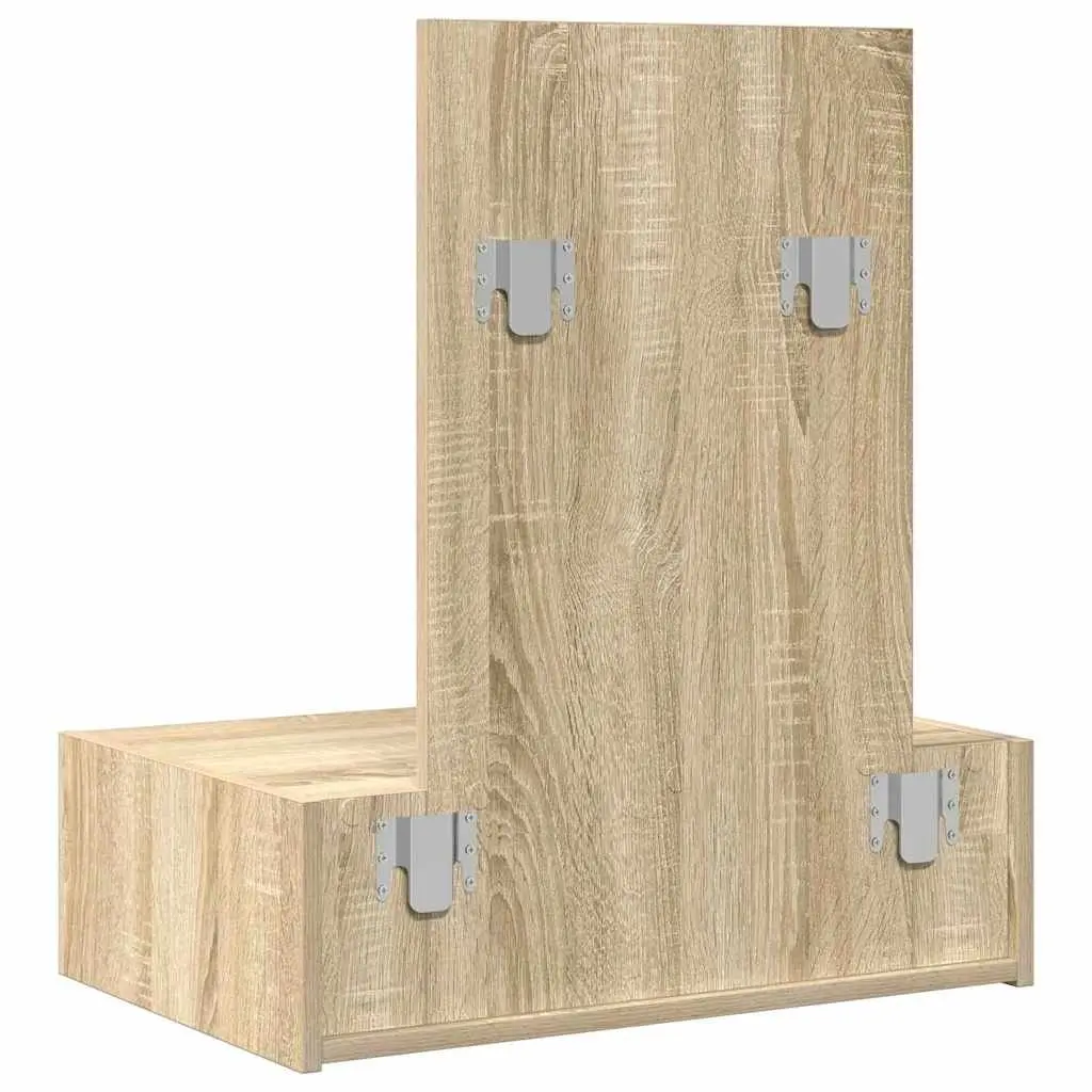 Brown Engineered Wood Dressing Table with Mirror