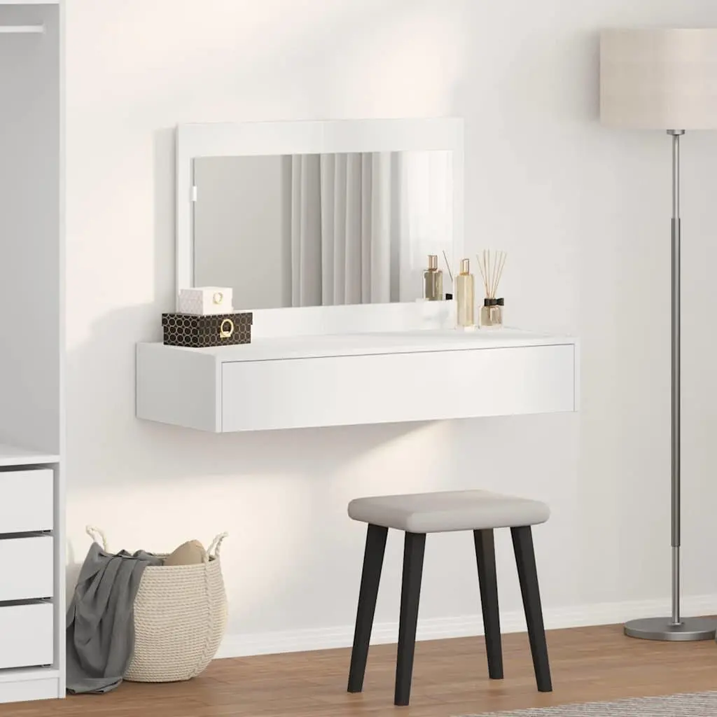 White Dressing Table with Mirror for Bedrooms
