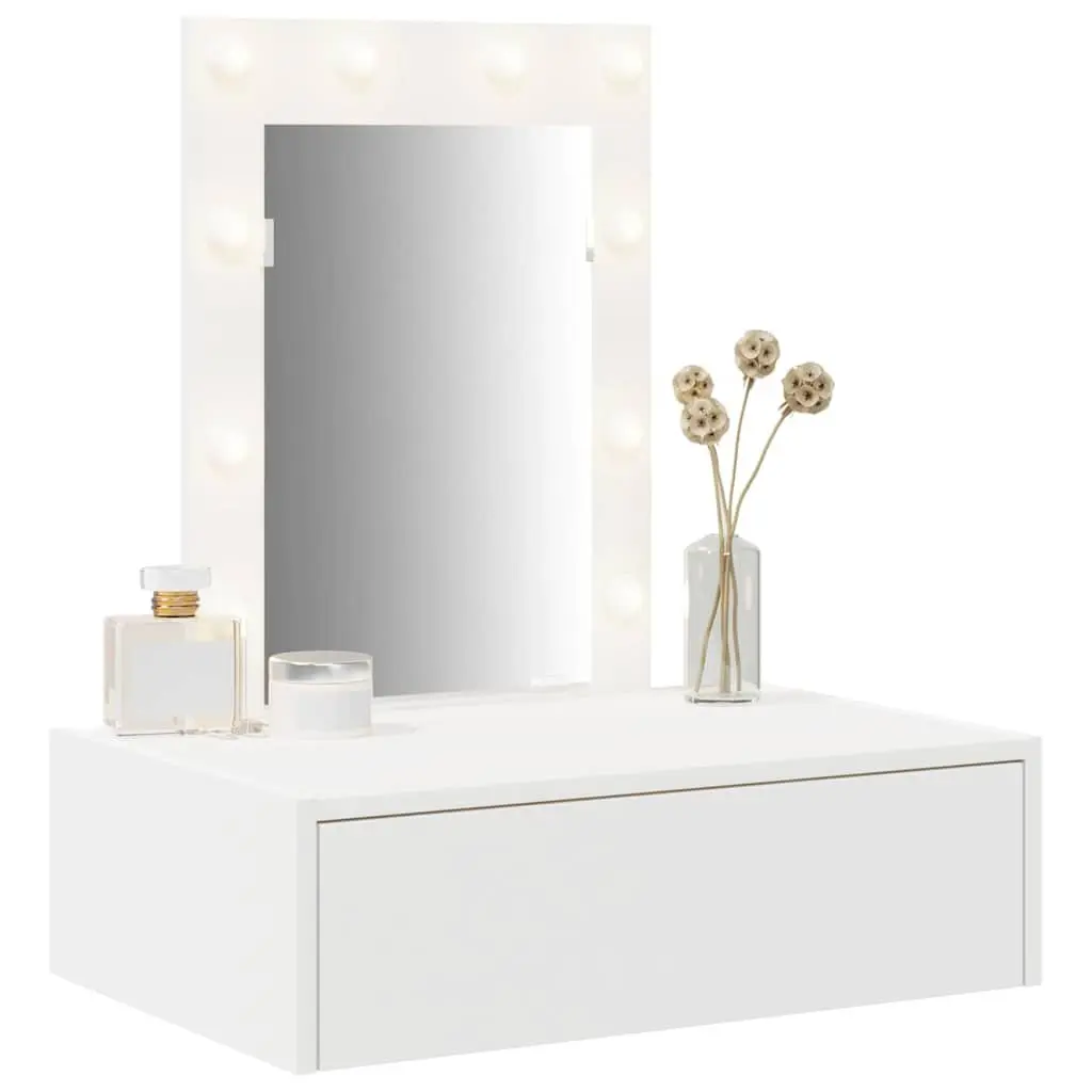 White Dressing Table Bedroom Vanity Unit Modern Design Engineered Wood