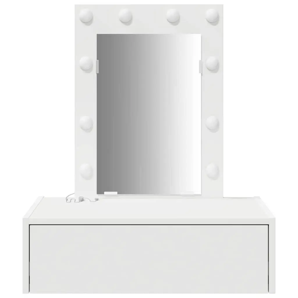 White Dressing Table Bedroom Vanity Unit Modern Design Engineered Wood