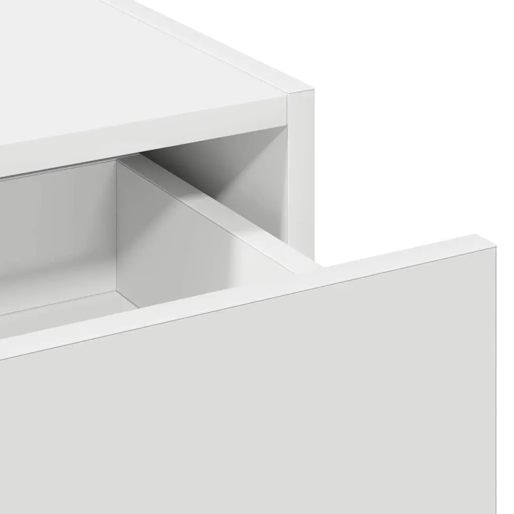 White Dressing Table Bedroom Vanity Unit Modern Design Engineered Wood
