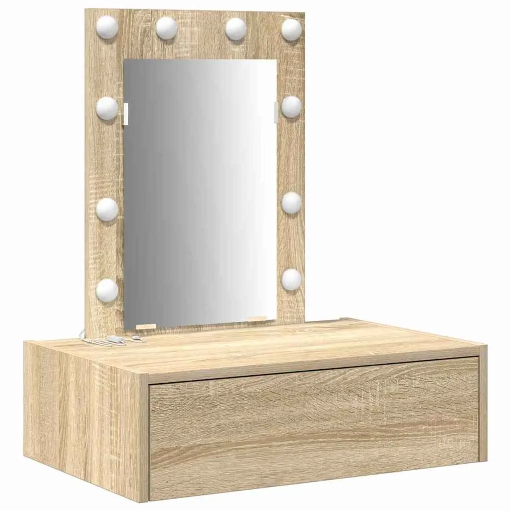 Brown Engineered Wood Dressing Table Vanity Unit