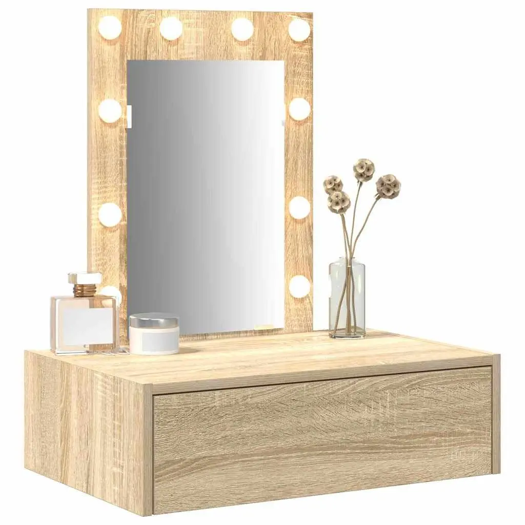 Brown Engineered Wood Dressing Table Vanity Unit