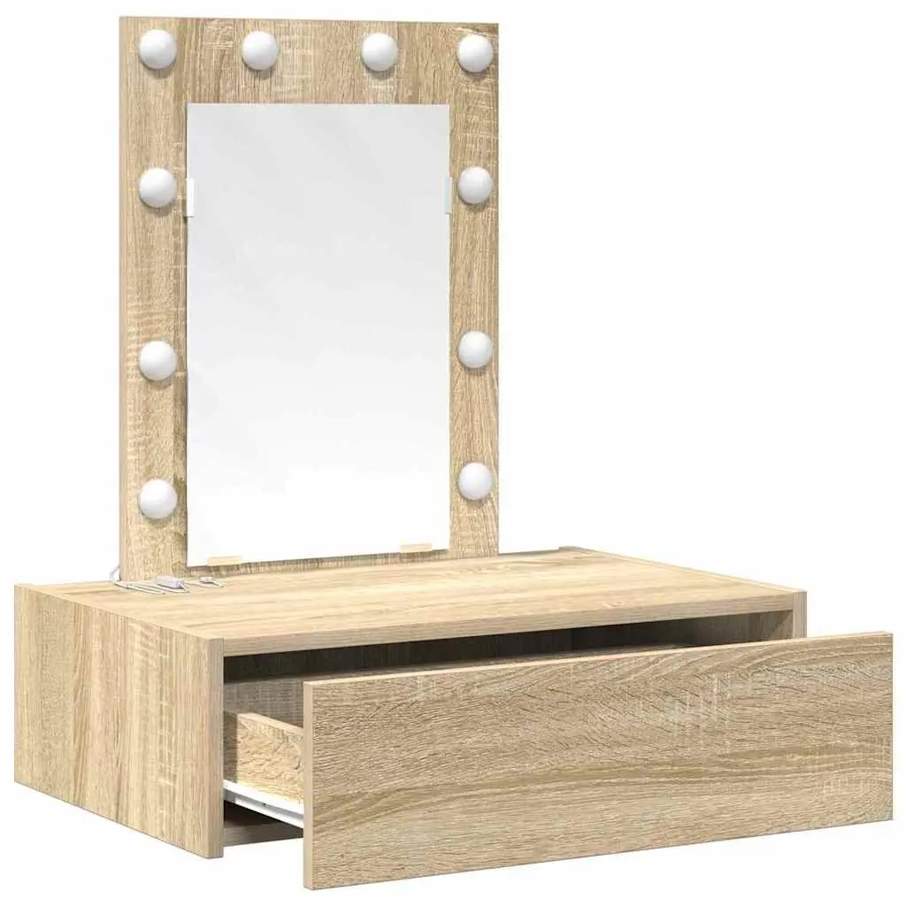 Brown Engineered Wood Dressing Table Vanity Unit
