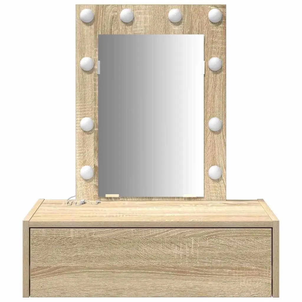 Brown Engineered Wood Dressing Table Vanity Unit
